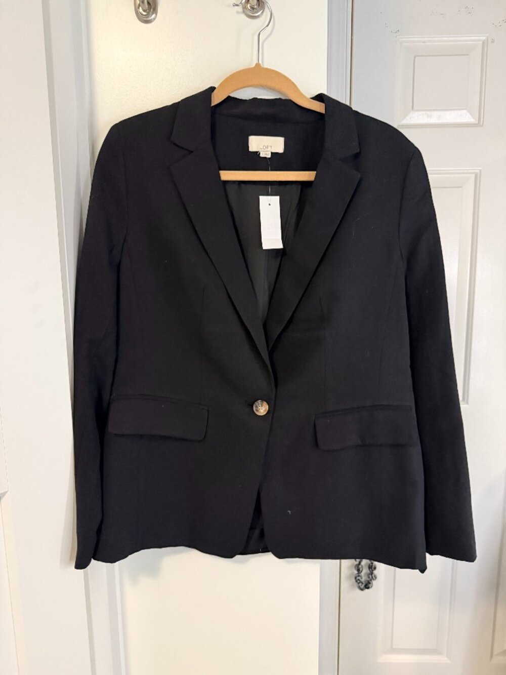 NWT LOFT Classic Navy Single-Button Blazer Jacket - Size 8